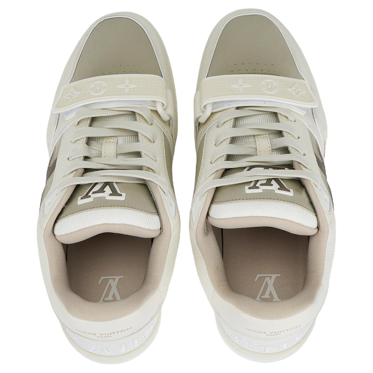 Louis Vuitton Trainer Men's Low-Top Suede Sneakers, Beige & Taupe