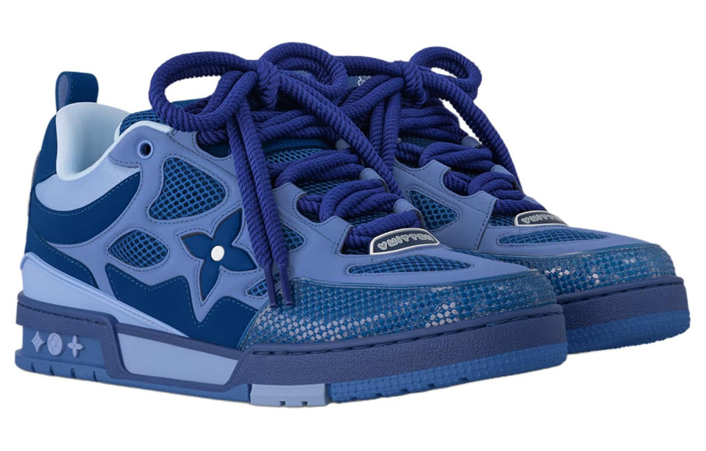 LOUIS VUITTON Skate Men's Blue Low-Top Sneakers