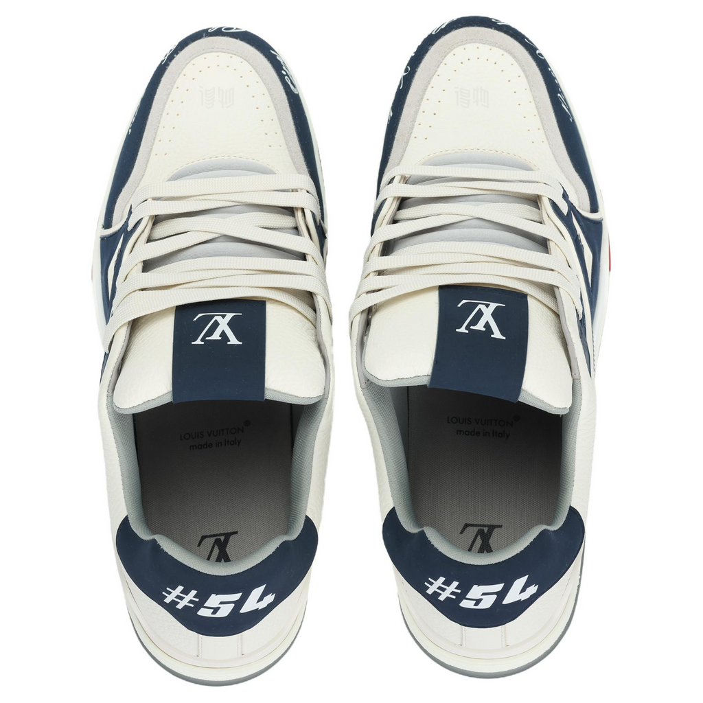 LOUIS VUITTON Trainer Men's White & Navy New York Sneakers