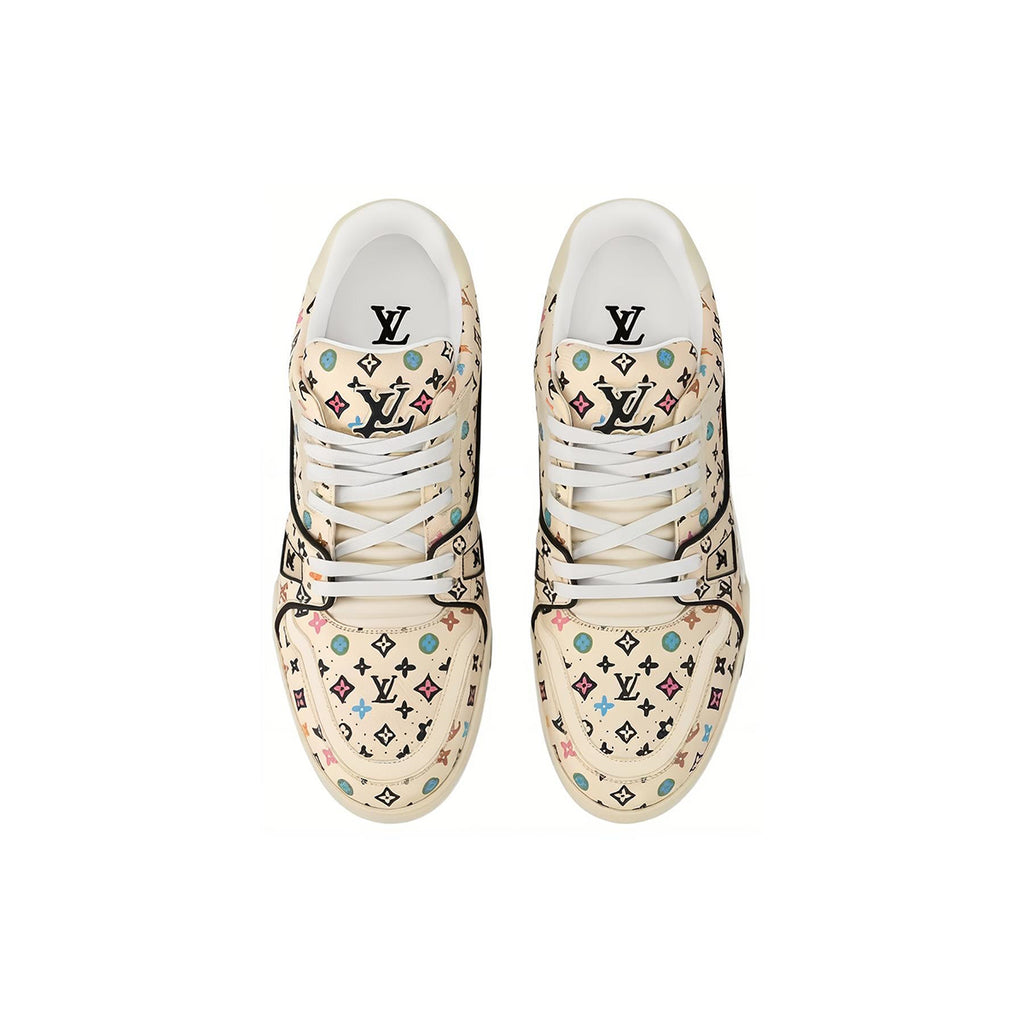 Louis Vuitton x Tyler Trainer Unisex Beige Monogram Sneakers