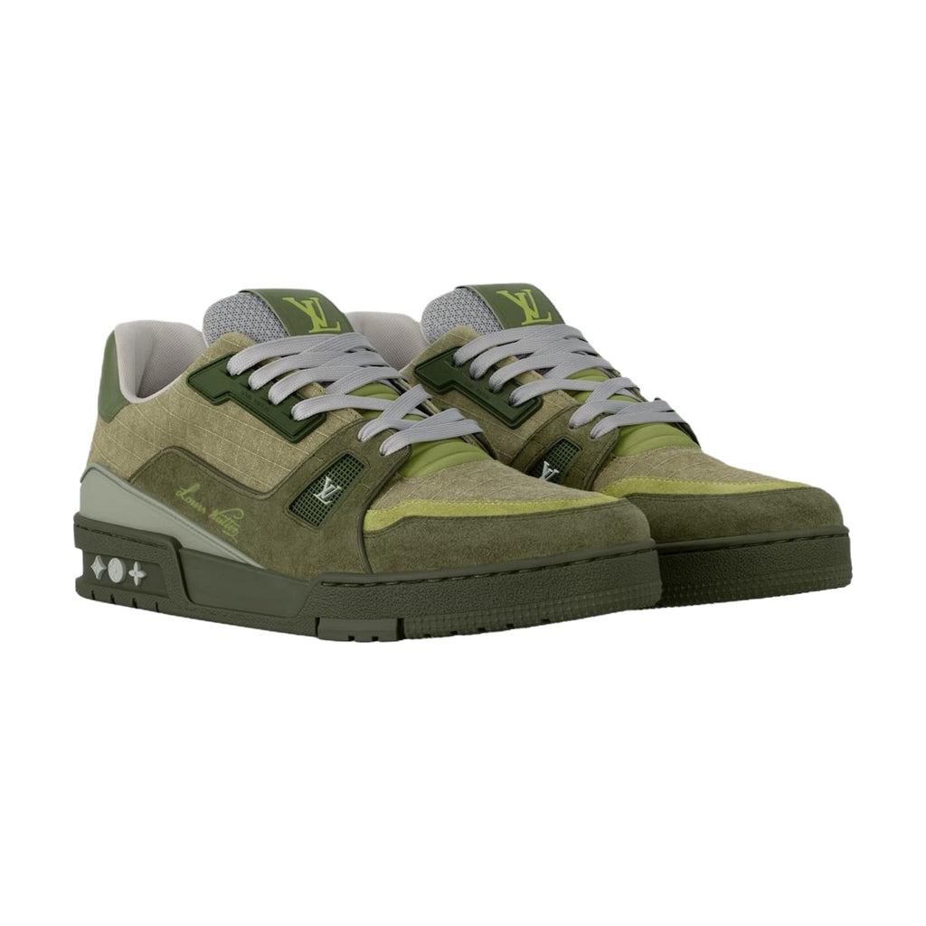LOUIS VUITTON Trainer Men's Sneakers – Olive Green & Khaki