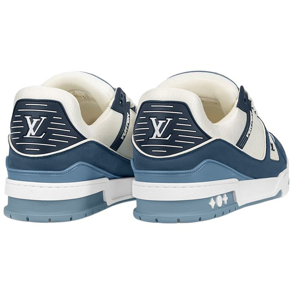 LV Trainer Unisex Low-Top Sneakers, Blue & White