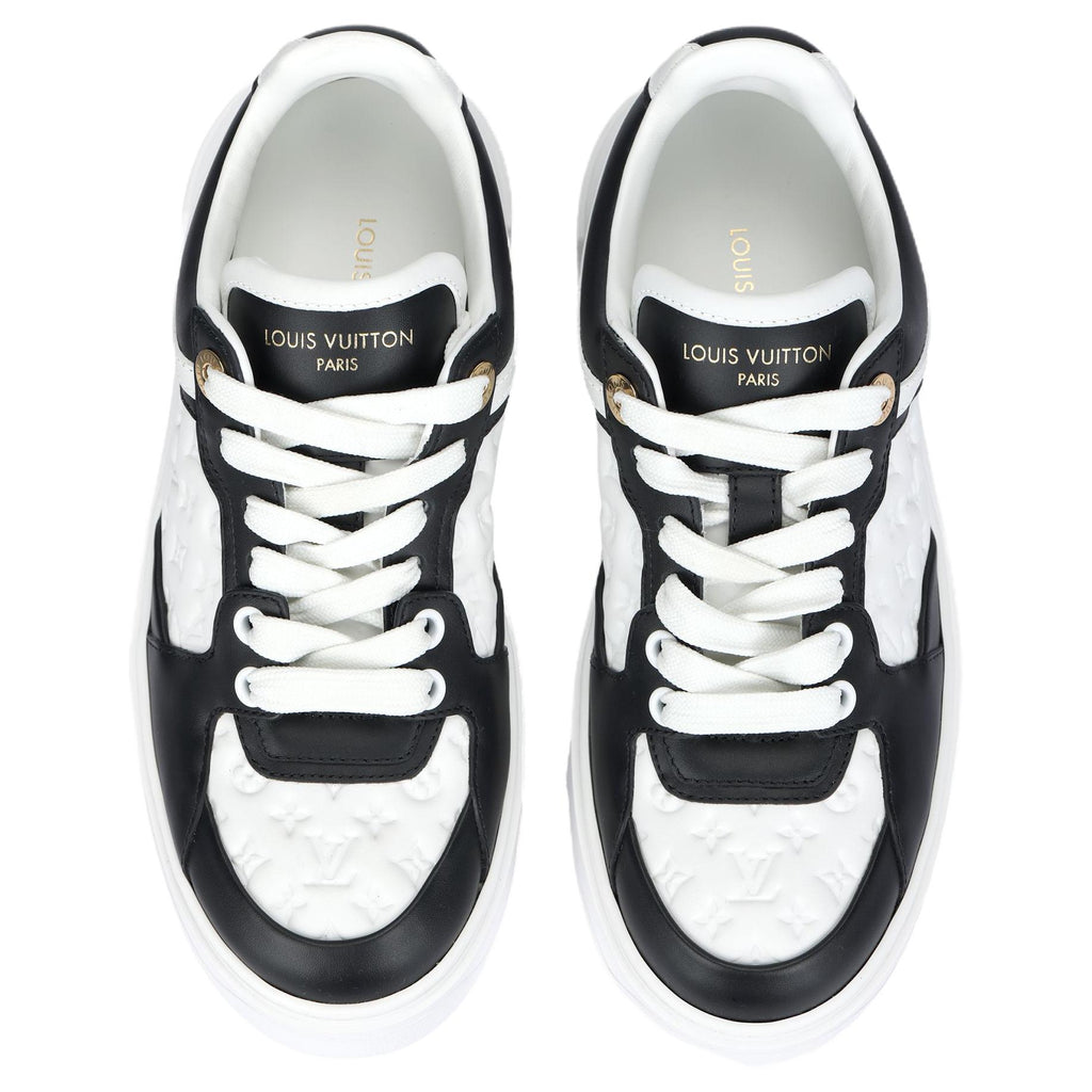 LOUIS VUITTON Time Out Women's Black & White Platform Sneakers
