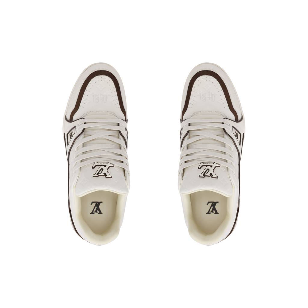LOUIS VUITTON x Tyler Trainer Unisex Cream & Brown Sneakers