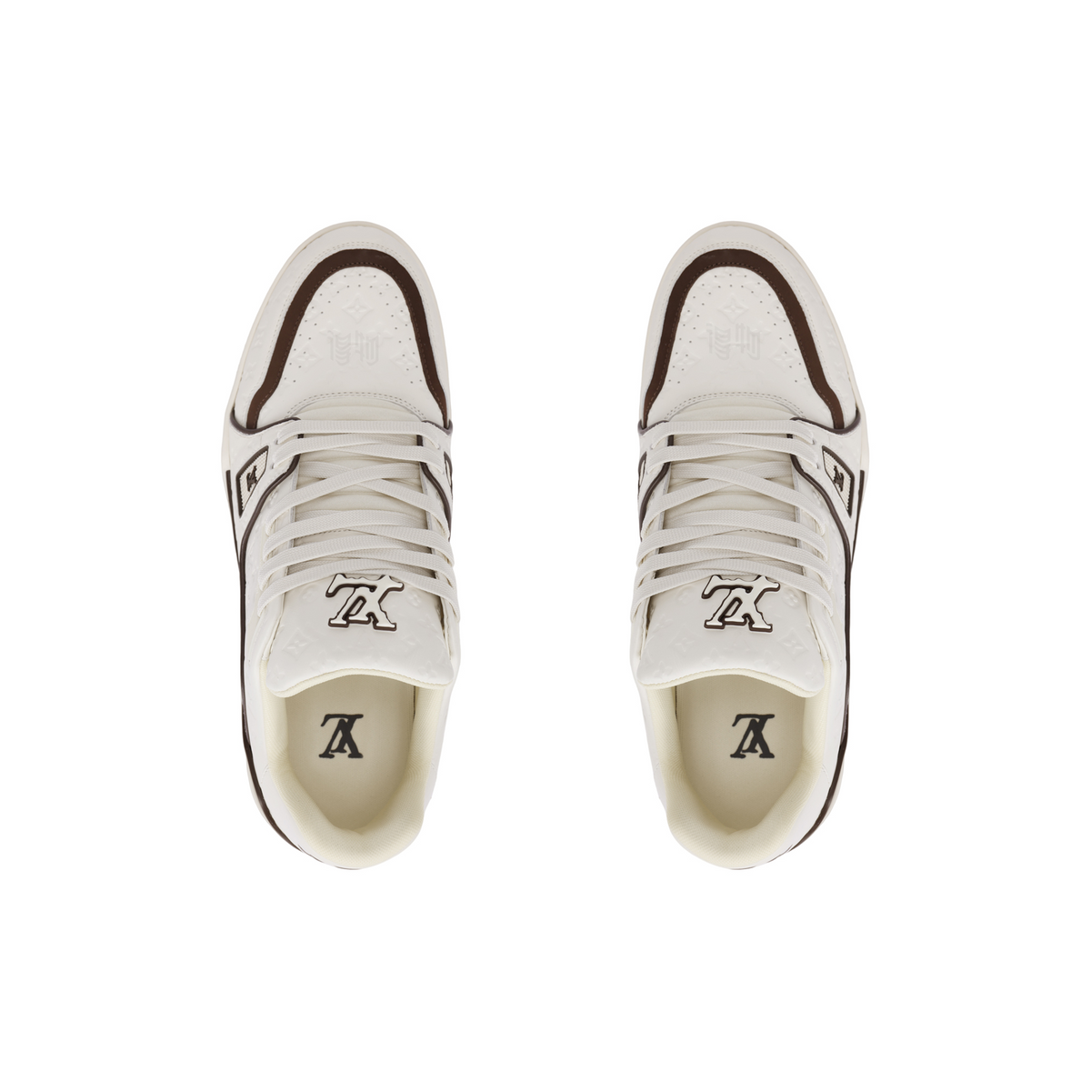LOUIS VUITTON x Tyler Trainer Unisex Cream & Brown Sneakers