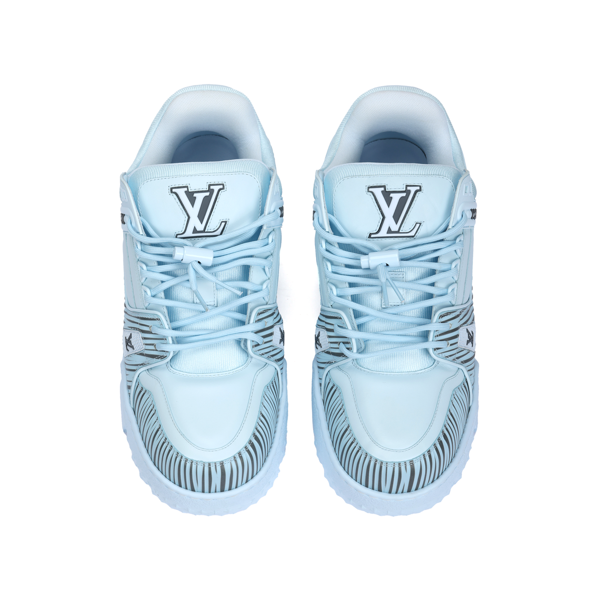 LOUIS VUITTON Trainer Maxi Men's Light Blue Striped Sneakers