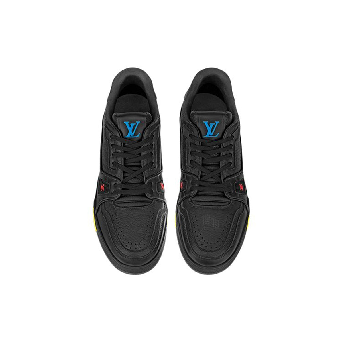 LV Trainer Men's Low-Top Sneakers, Black Leather & Mesh