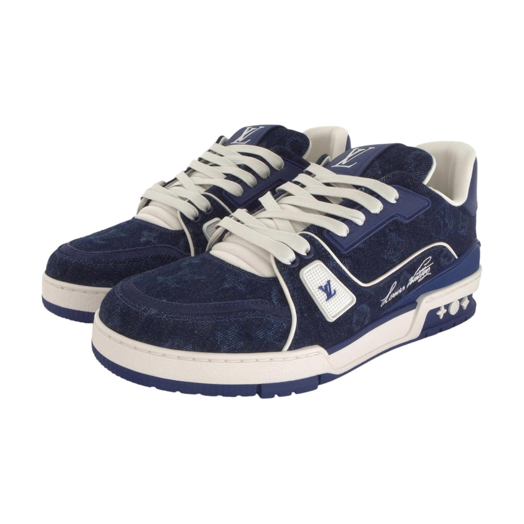 LOUIS VUITTON Trainer Men's Blue Monogram Denim Sneakers