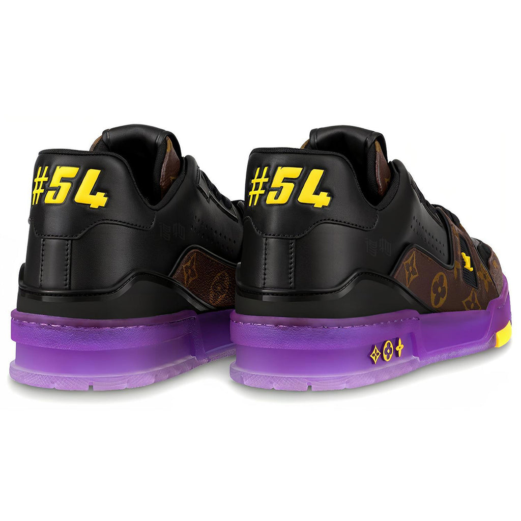 Louis Vuitton Trainer Men's Monogram Cowhide Sneakers, Brown & Purple