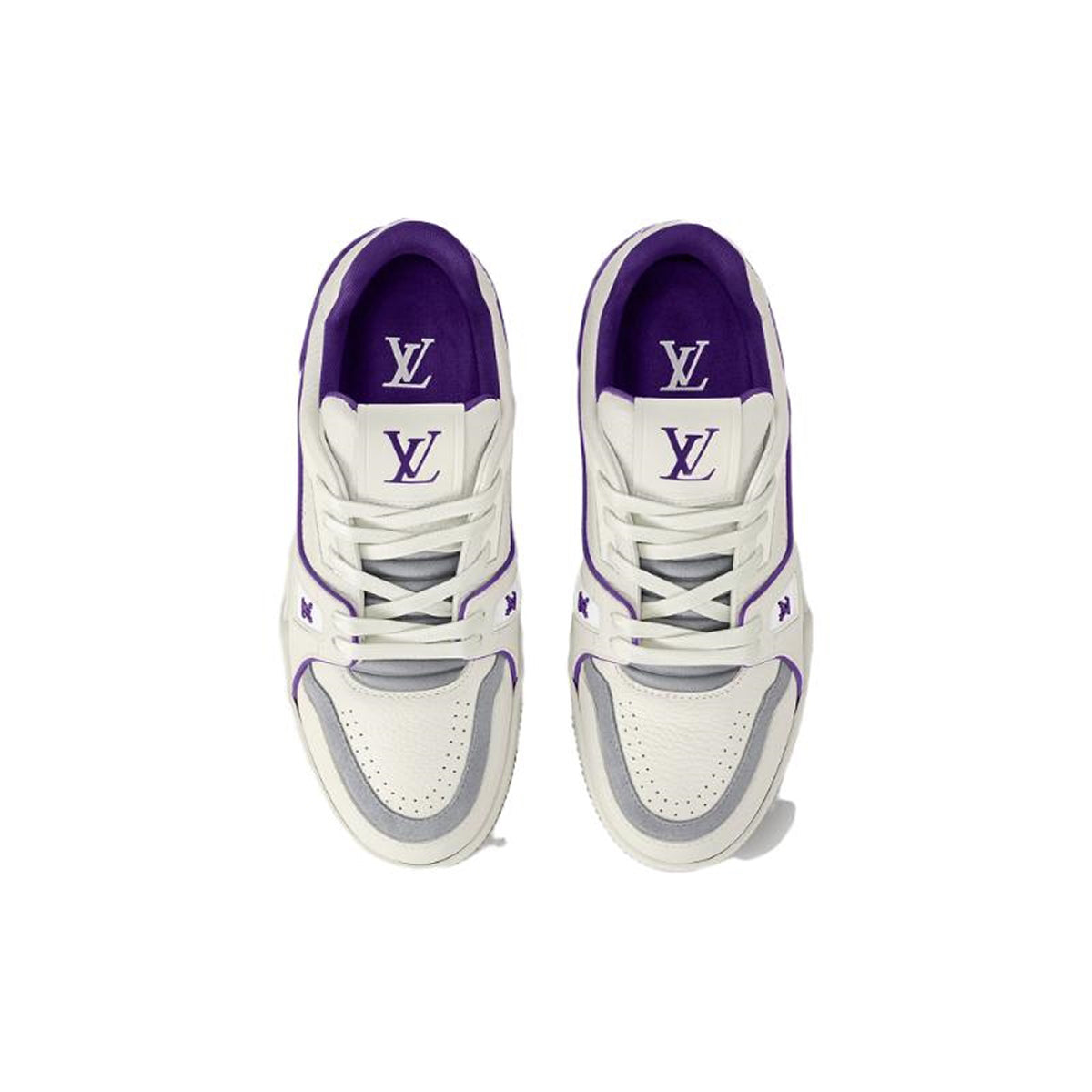 Louis Vuitton Trainer Women's Low-Top Sneakers, White & Purple