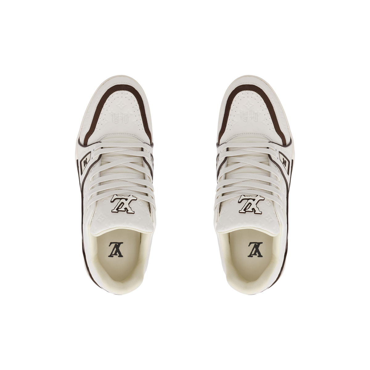 Louis Vuitton x Tyler Trainer Unisex Low-Top Sneakers, Cream & Brown