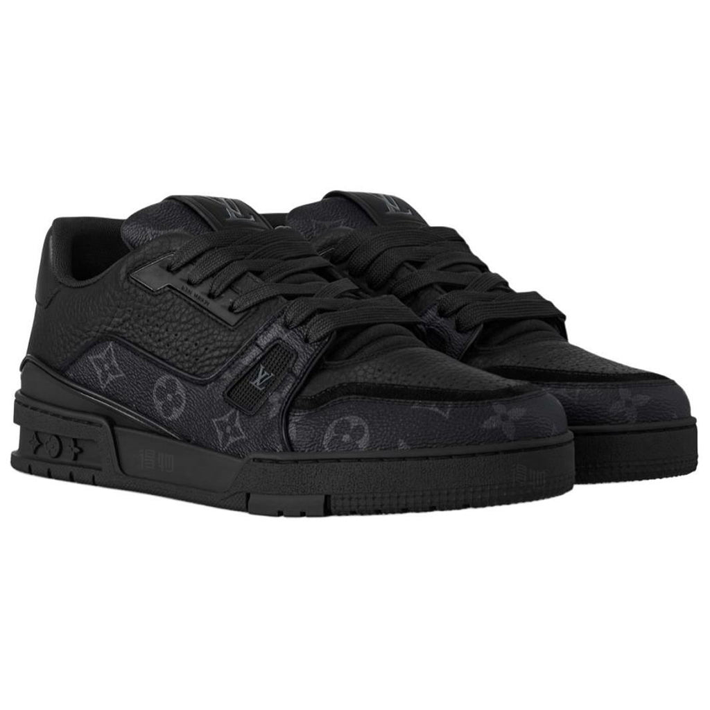 Louis Vuitton Trainer Men's Black Monogram Canvas Sneakers