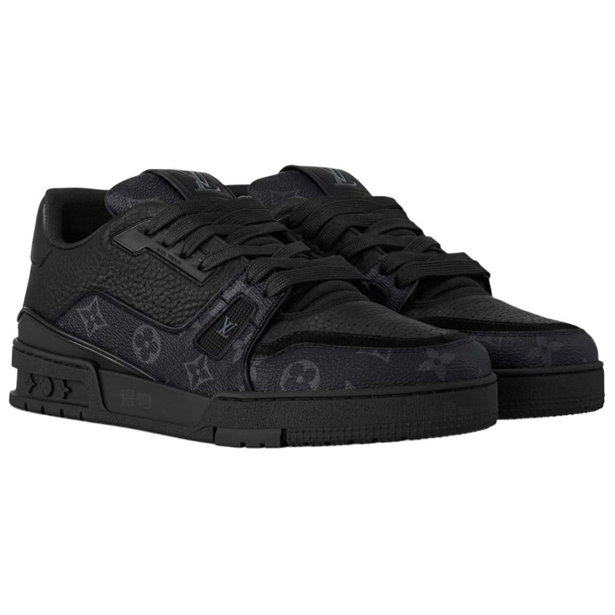 Louis Vuitton Trainer Men's Black Monogram Canvas Sneakers