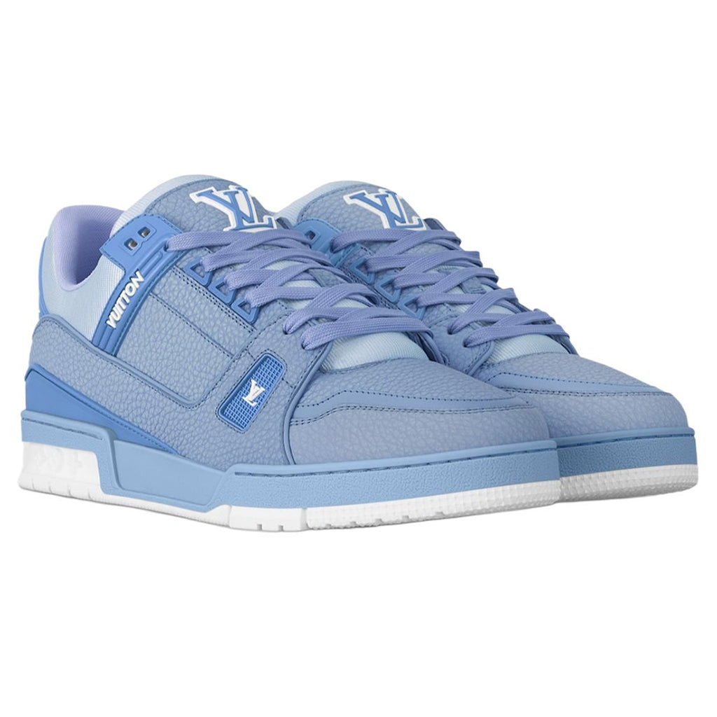 Louis Vuitton Trainer Unisex Low-Top Sneakers, Light Blue