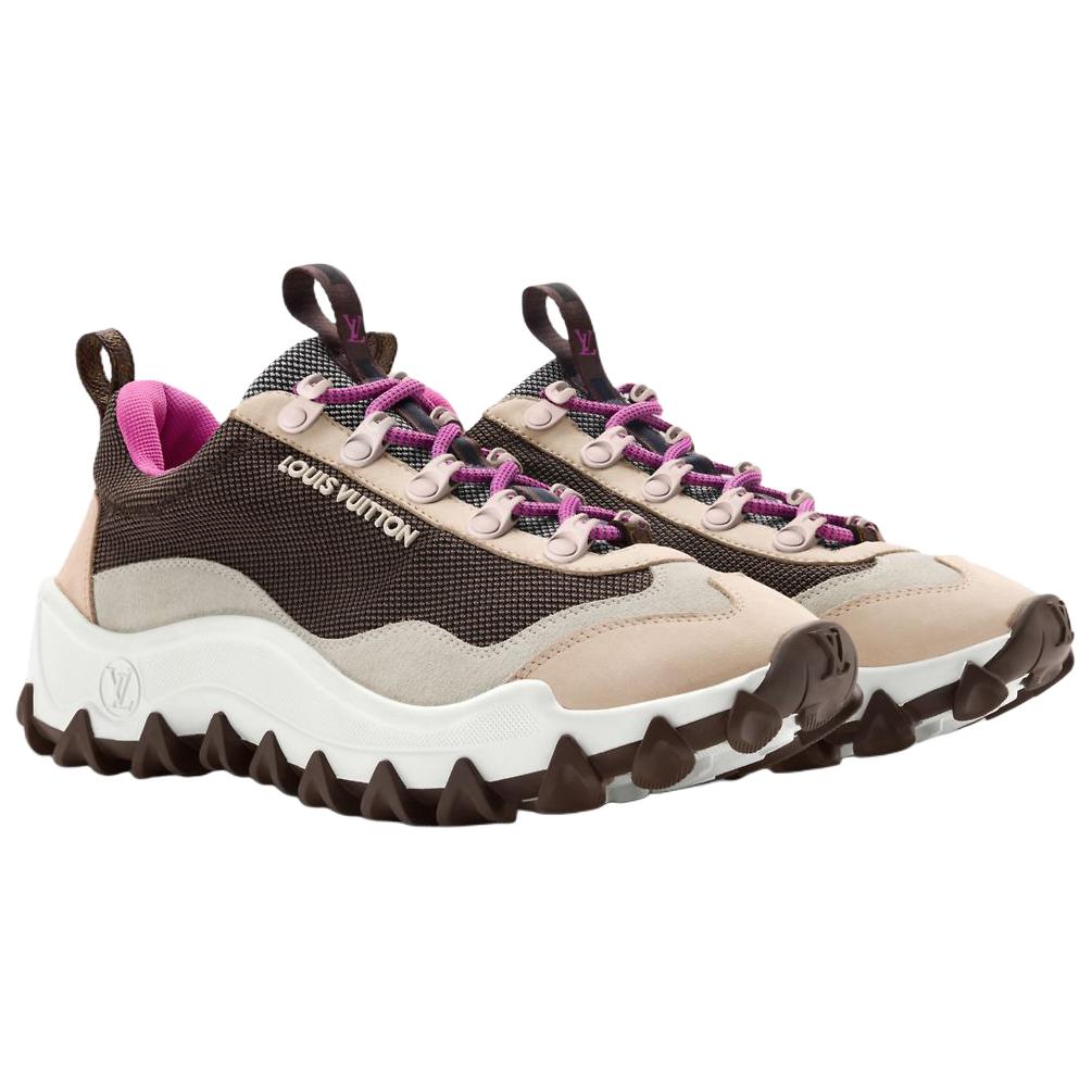 LOUIS VUITTON Rossyrush Xplorer Women's Brown & Beige Chunky Sneakers