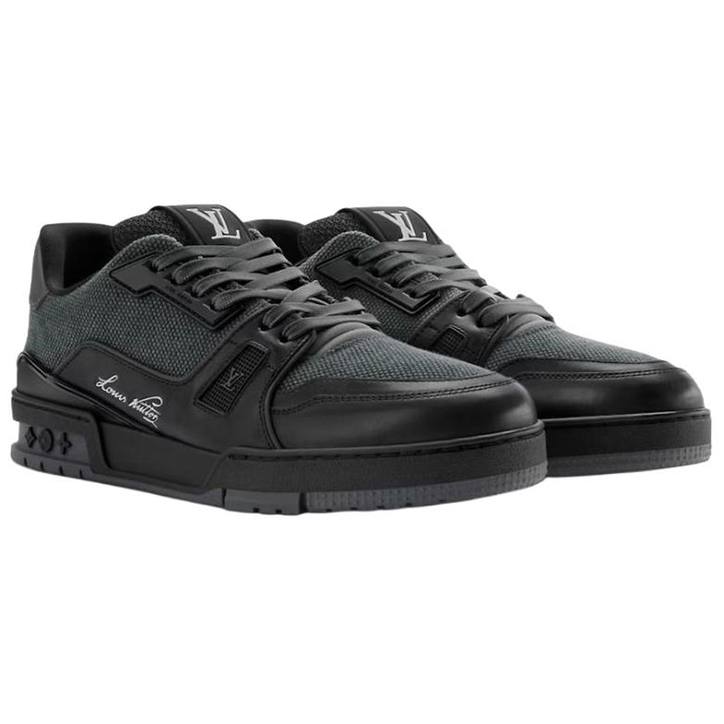 Louis Vuitton Trainer Men's Black Calfskin Low-Top Sneakers