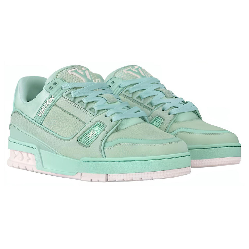Louis Vuitton Trainer Women's Low-Top Sneakers, Mint Green