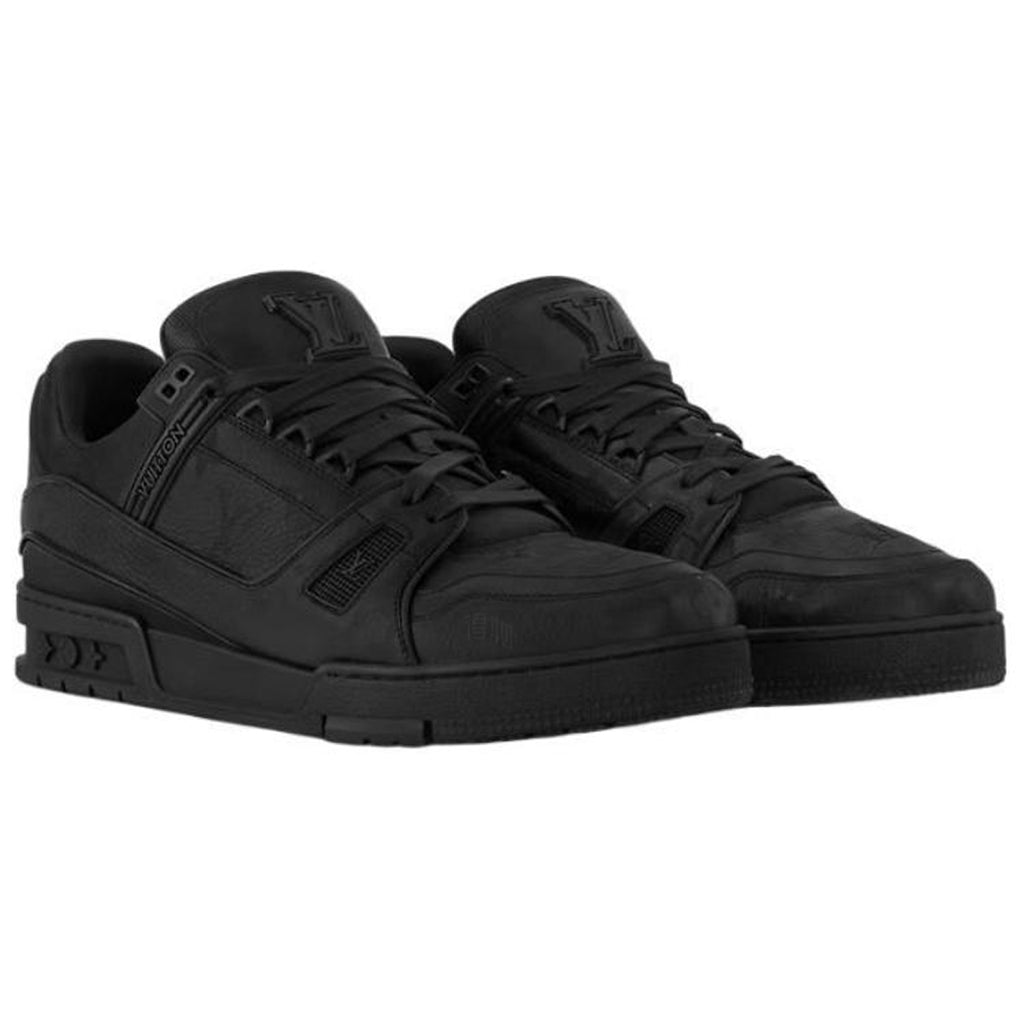 Louis Vuitton Trainer Men's Black Calfskin Low-Top Sneakers