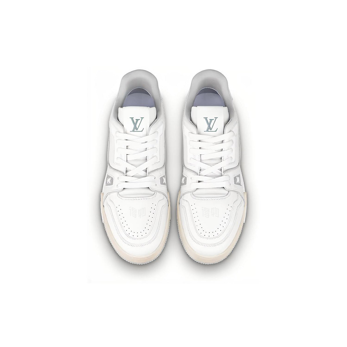LV Trainer Unisex Low-Top Sneakers, White Leather