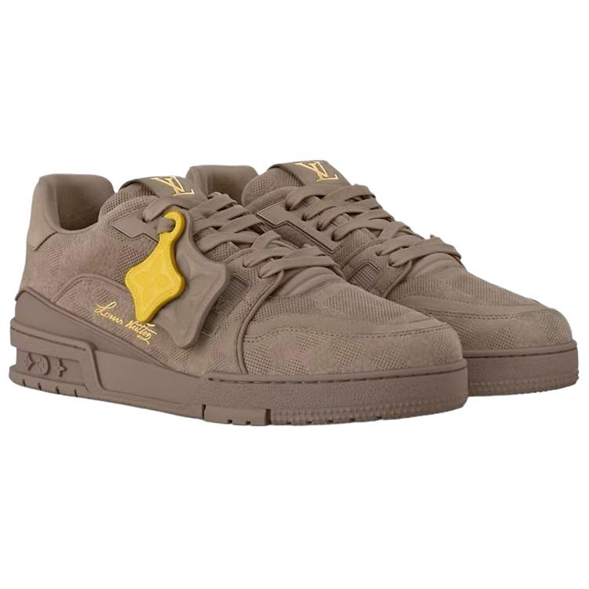 Louis Vuitton Trainer Unisex Cowhide Sneakers, Brown