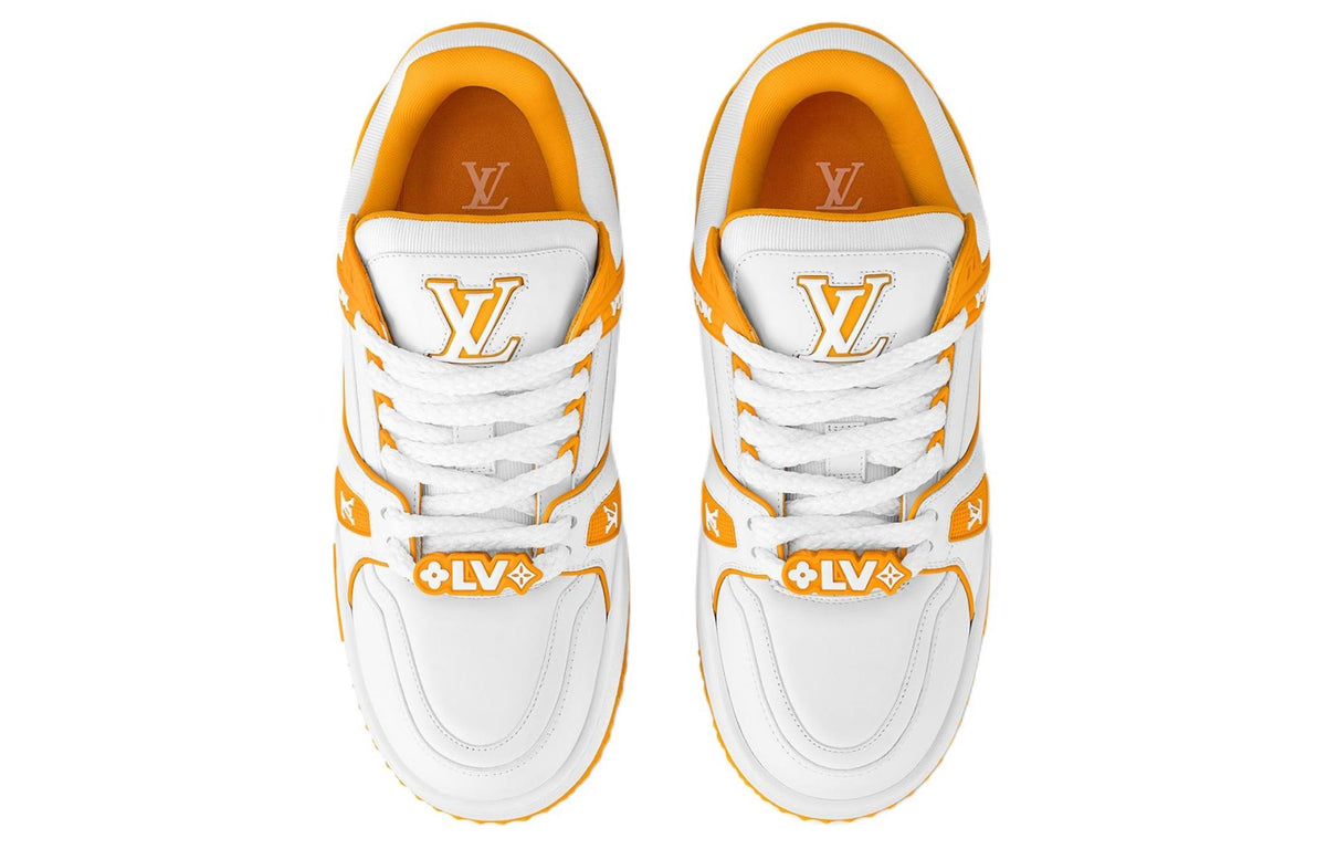 LOUIS VUITTON Trainer Maxi Unisex White & Yellow Low-Top Sneakers