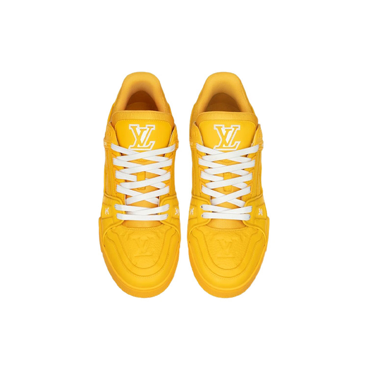 Louis Vuitton Trainer Men's Leather Sneakers, Yellow