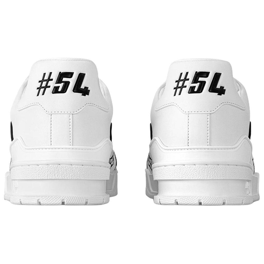 Louis Vuitton Trainer Men's Low-Top Leather Sneakers, White & Black