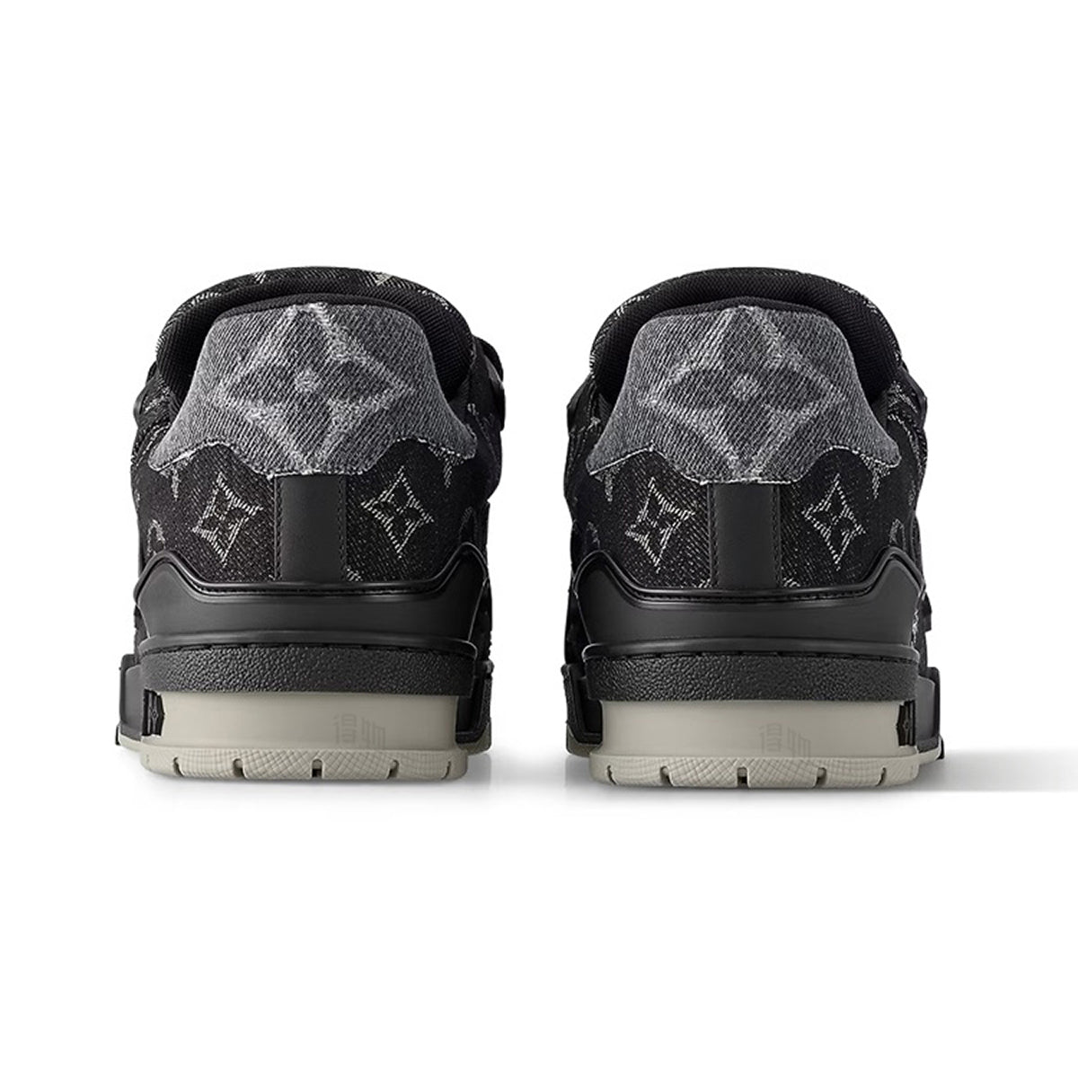 LV Trainer Unisex Low-Top Sneakers, Black Denim