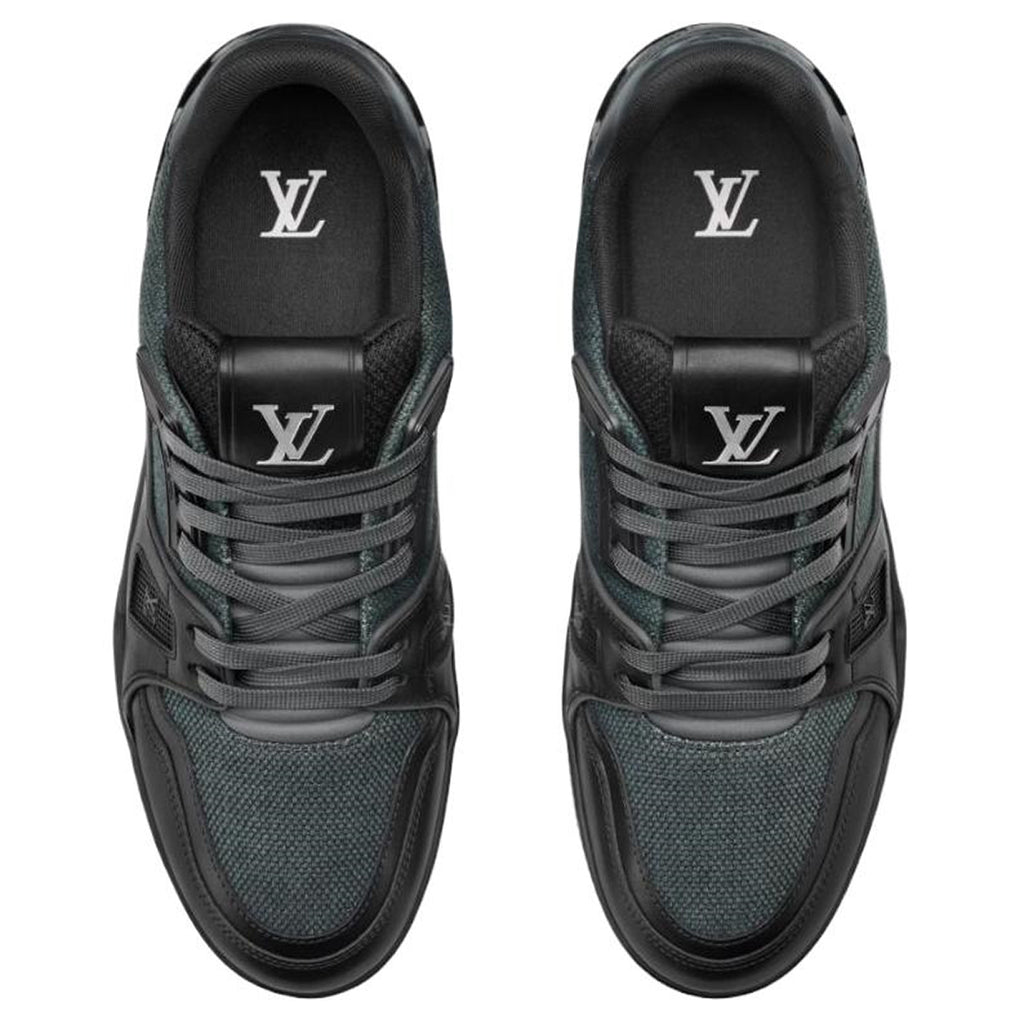 Louis Vuitton Trainer Men's Black Calfskin Low-Top Sneakers