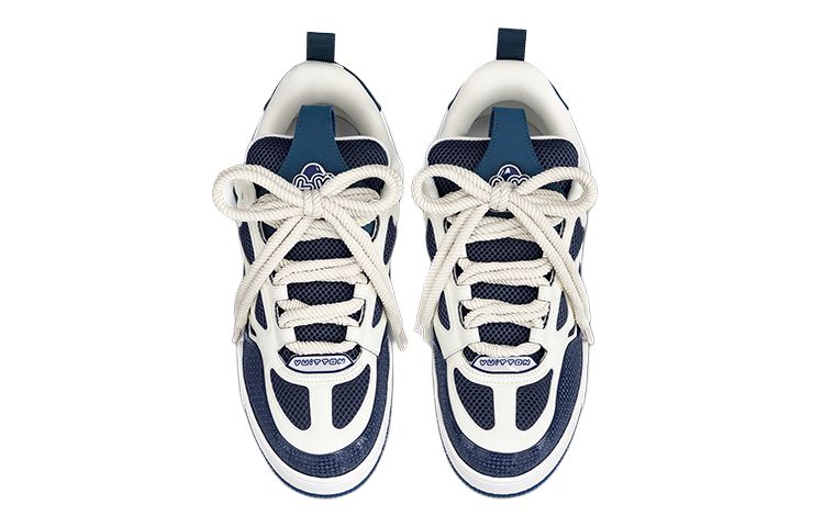 LOUIS VUITTON Skate Men's Navy & White Low-Top Sneakers