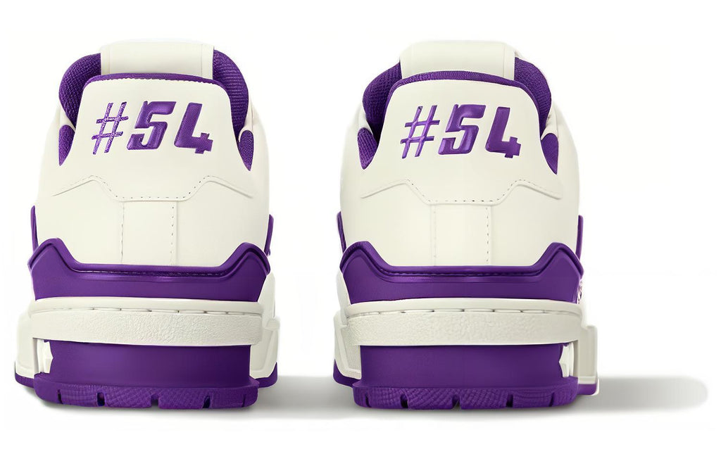 LOUIS VUITTON Trainer Women's White & Purple Low-Top Sneakers