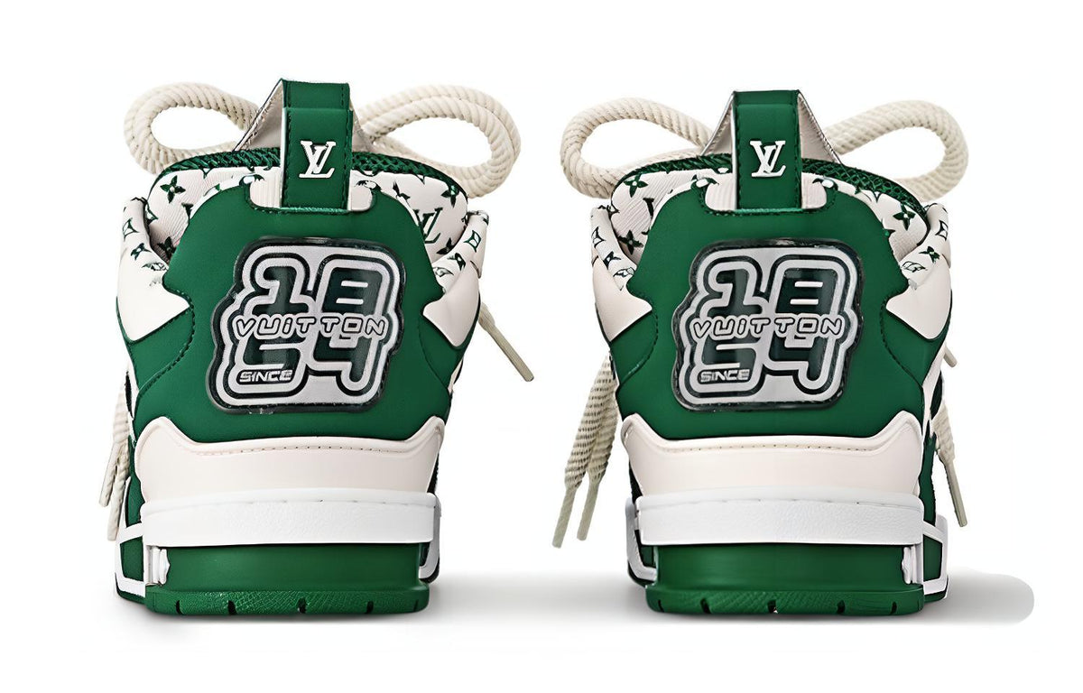 LOUIS VUITTON Skate Unisex Green & White Low-Top Sneakers