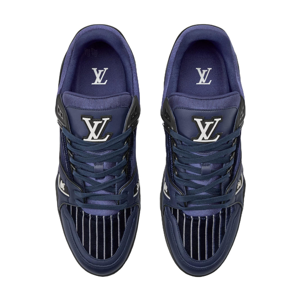 LOUIS VUITTON Trainer Men's Navy Velvet Sneakers