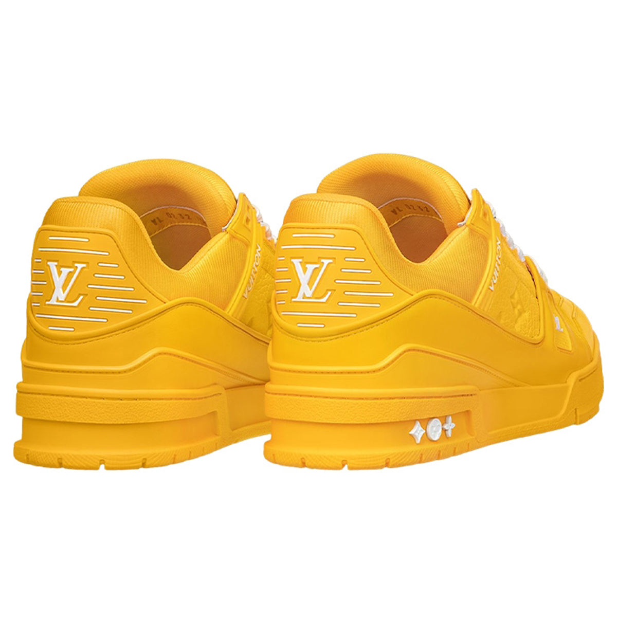 Louis Vuitton Trainer Men's Leather Sneakers, Yellow
