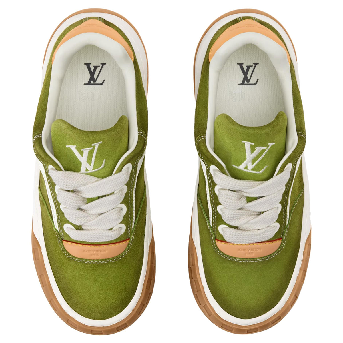 LOUIS VUITTON Tilted Unisex Green Low-Top Sneakers