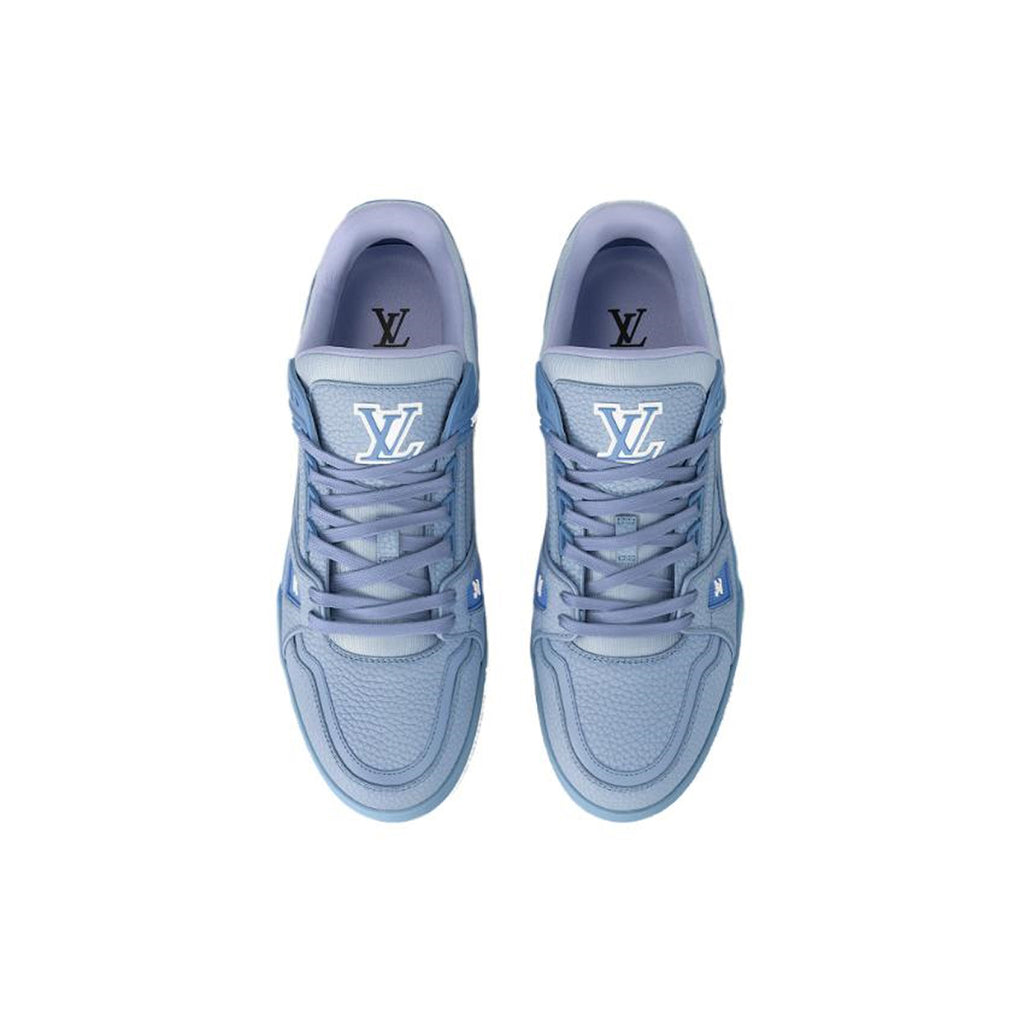 Louis Vuitton Trainer Unisex Low-Top Sneakers, Light Blue