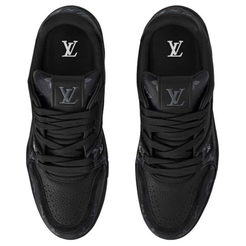 Louis Vuitton Trainer Men's Black Monogram Canvas Sneakers