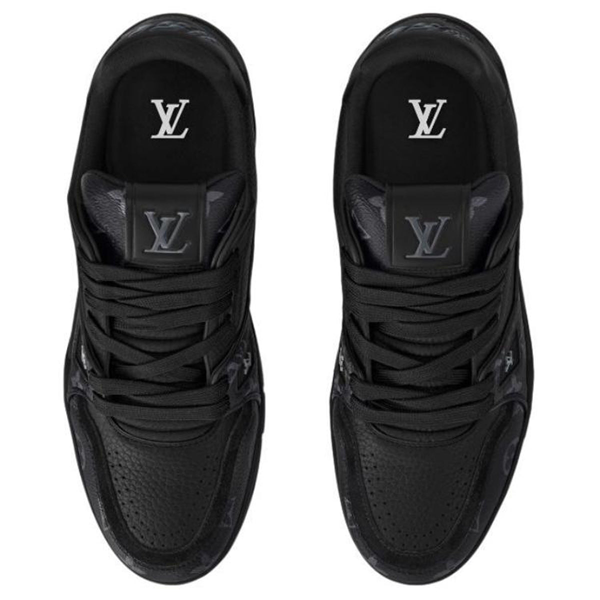 Louis Vuitton Trainer Men's Black Monogram Canvas Sneakers