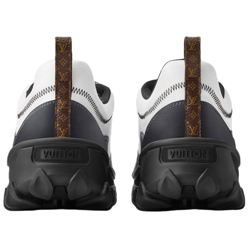 LOUIS VUITTON Rush Xplorer Women's Black & White Leather Chunky Sneakers