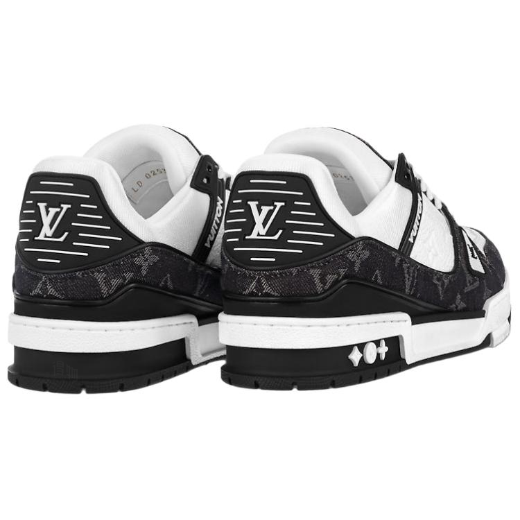 Louis Vuitton Trainer Low-Top Sneakers, Black & White