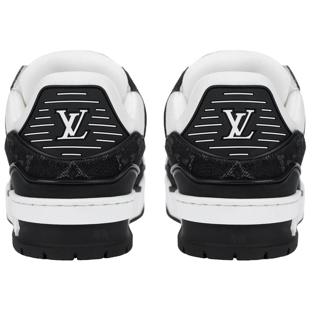Louis Vuitton Trainer Men's Low-Top Sneakers, Black & White Monogram