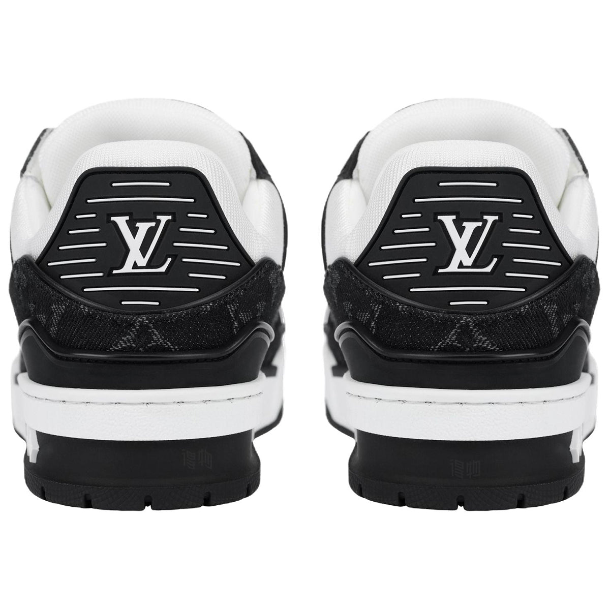 Louis Vuitton Trainer Men's Low-Top Sneakers, Black & White Monogram