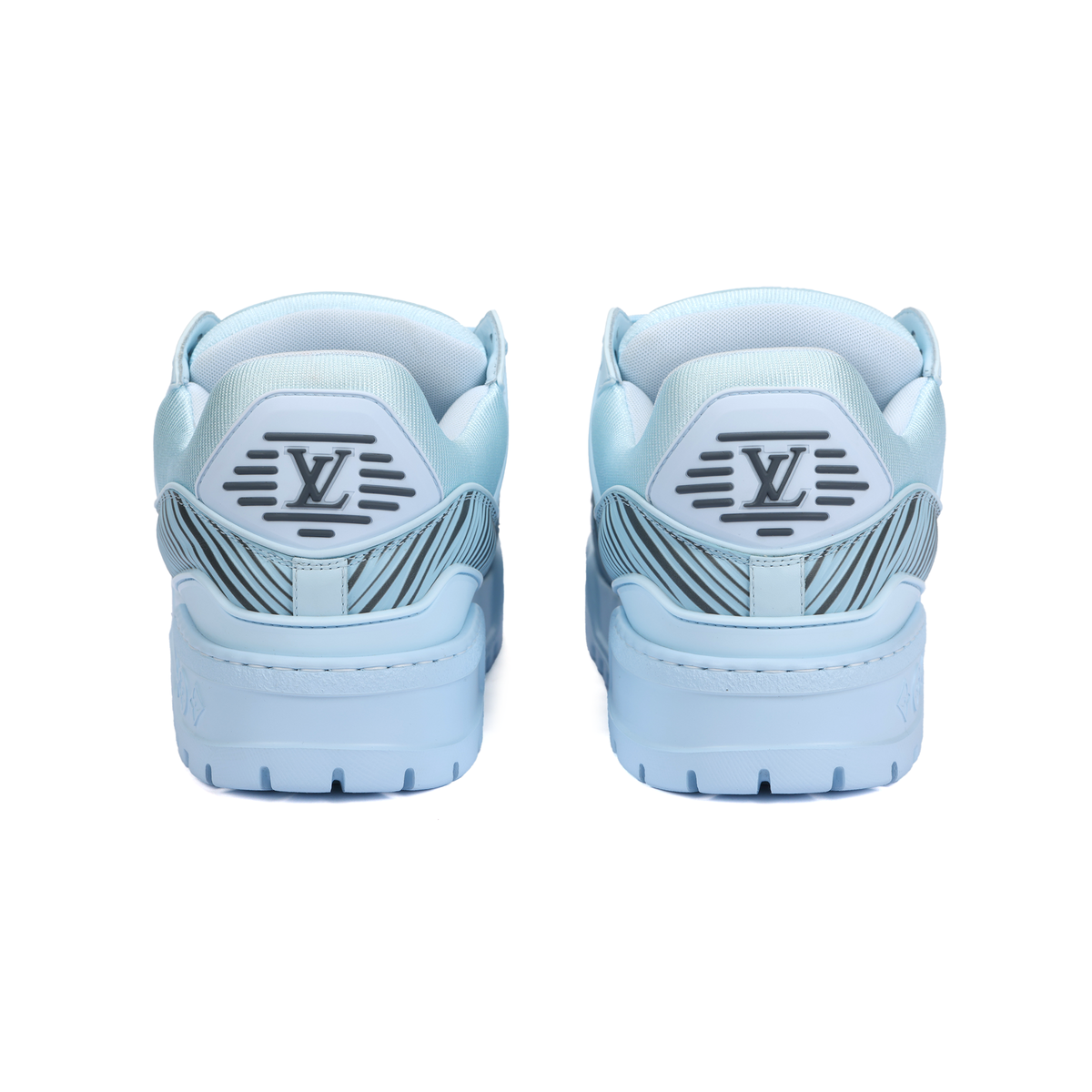 LOUIS VUITTON Trainer Maxi Men's Light Blue Striped Sneakers