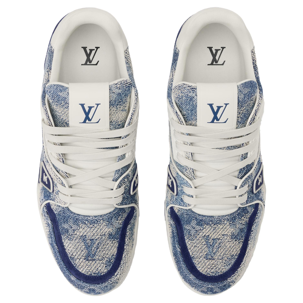 Louis Vuitton Trainer Unisex Blue Denim & Leather Sneakers