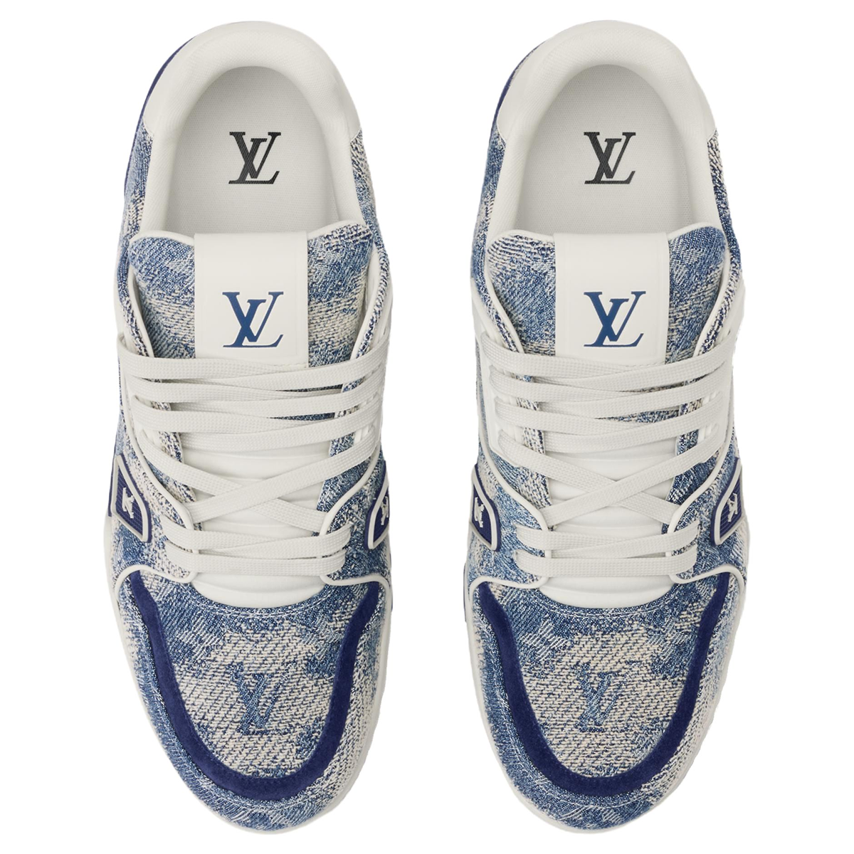 Louis Vuitton Trainer Unisex Blue Denim & Leather Sneakers