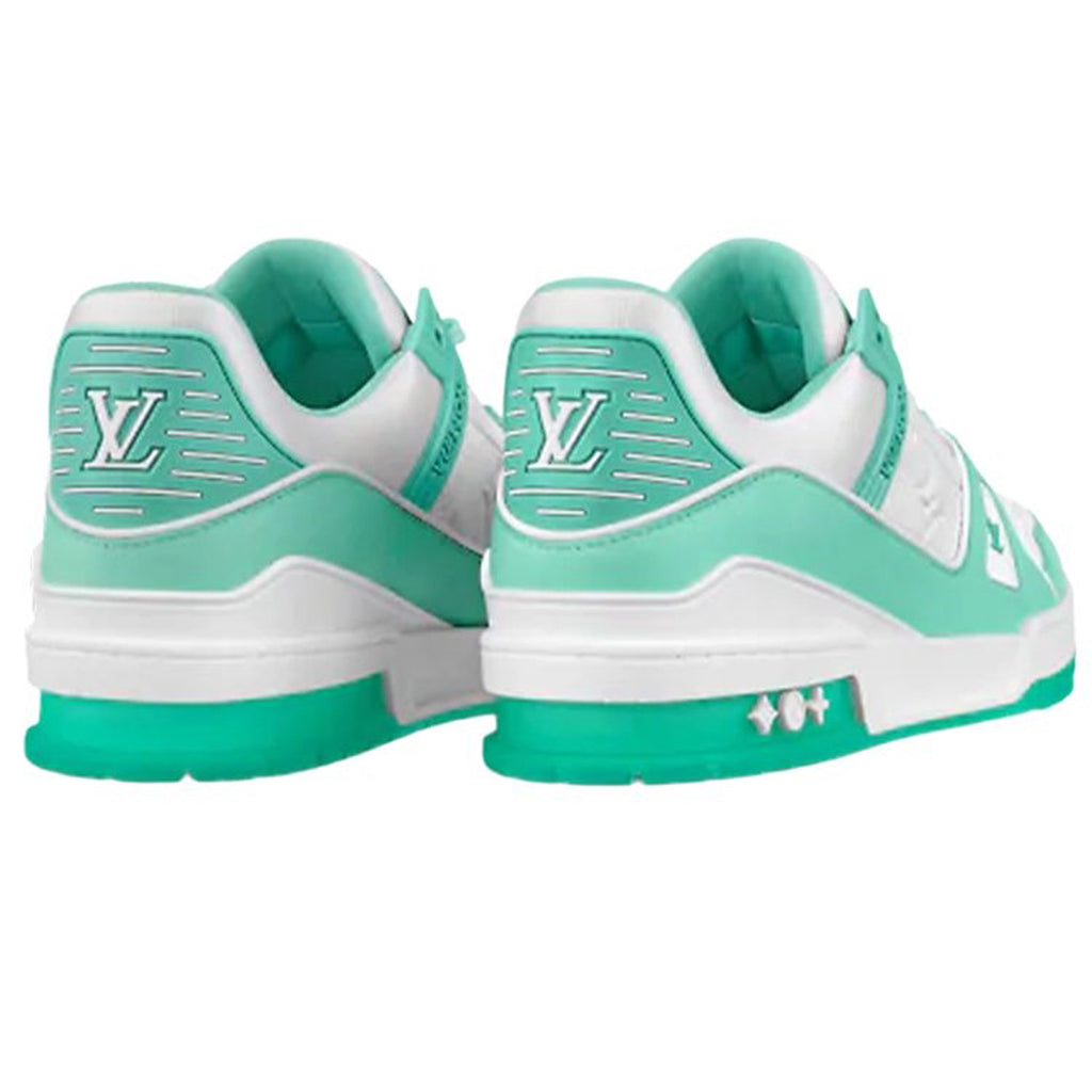 Louis Vuitton Trainer Men's Low-Top Sneakers, Tiffany Green & White
