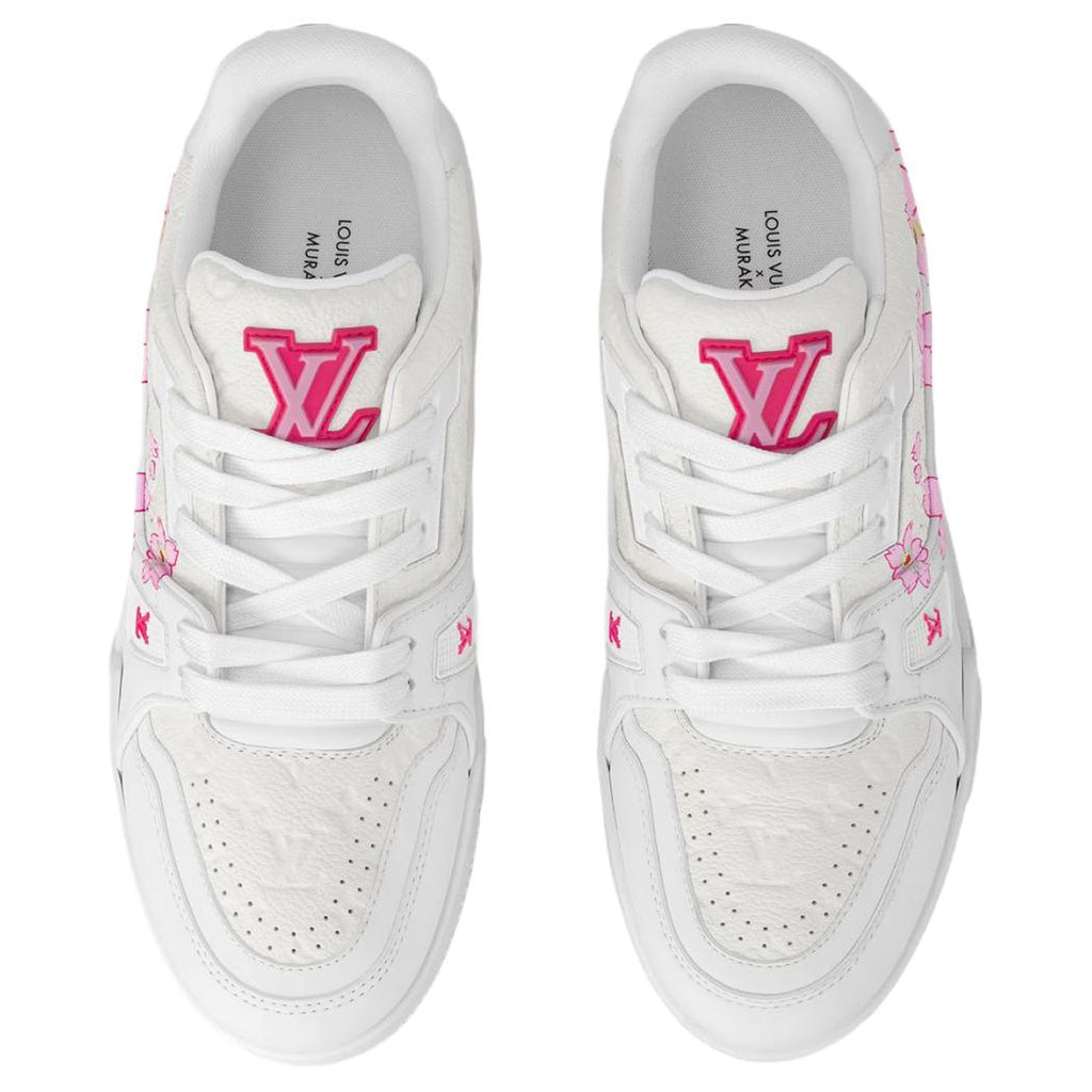 Louis Vuitton x Takashi Murakami Trainer Women's Sneakers, White & Pink