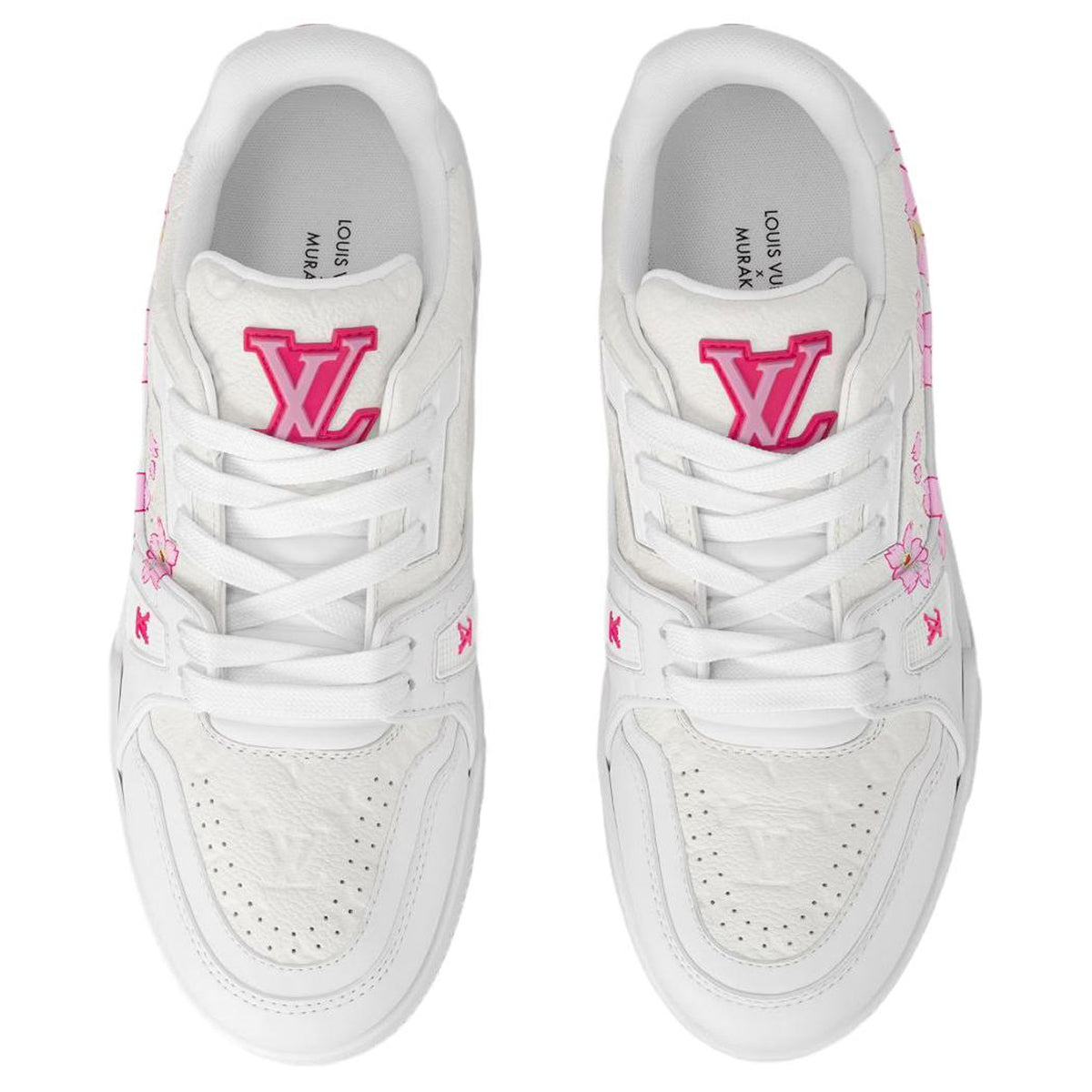 Louis Vuitton x Takashi Murakami Trainer Women's Sneakers, White & Pink