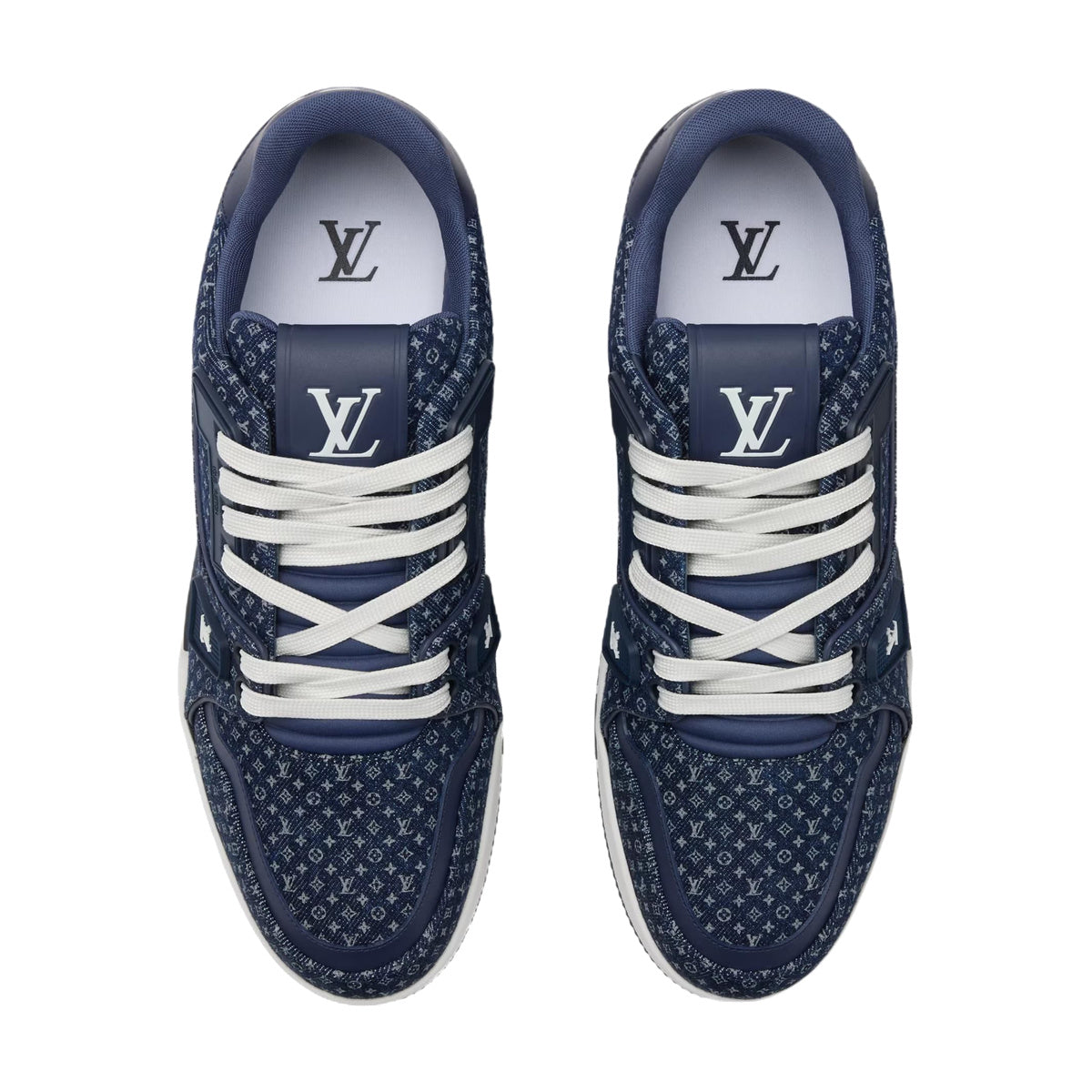 LOUIS VUITTON Trainer Men's Navy Monogram Sneakers
