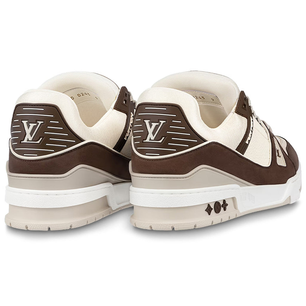 LV Trainer Unisex Low-Top Sneakers, Mocha & Cream